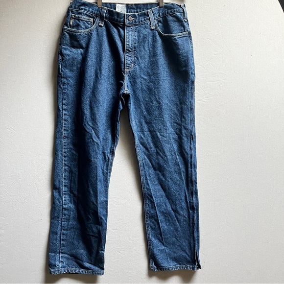 Carhartt Flame resistant relaxed fit with a hammer  side leg zipper Sz 38 - Picture 2 of 16